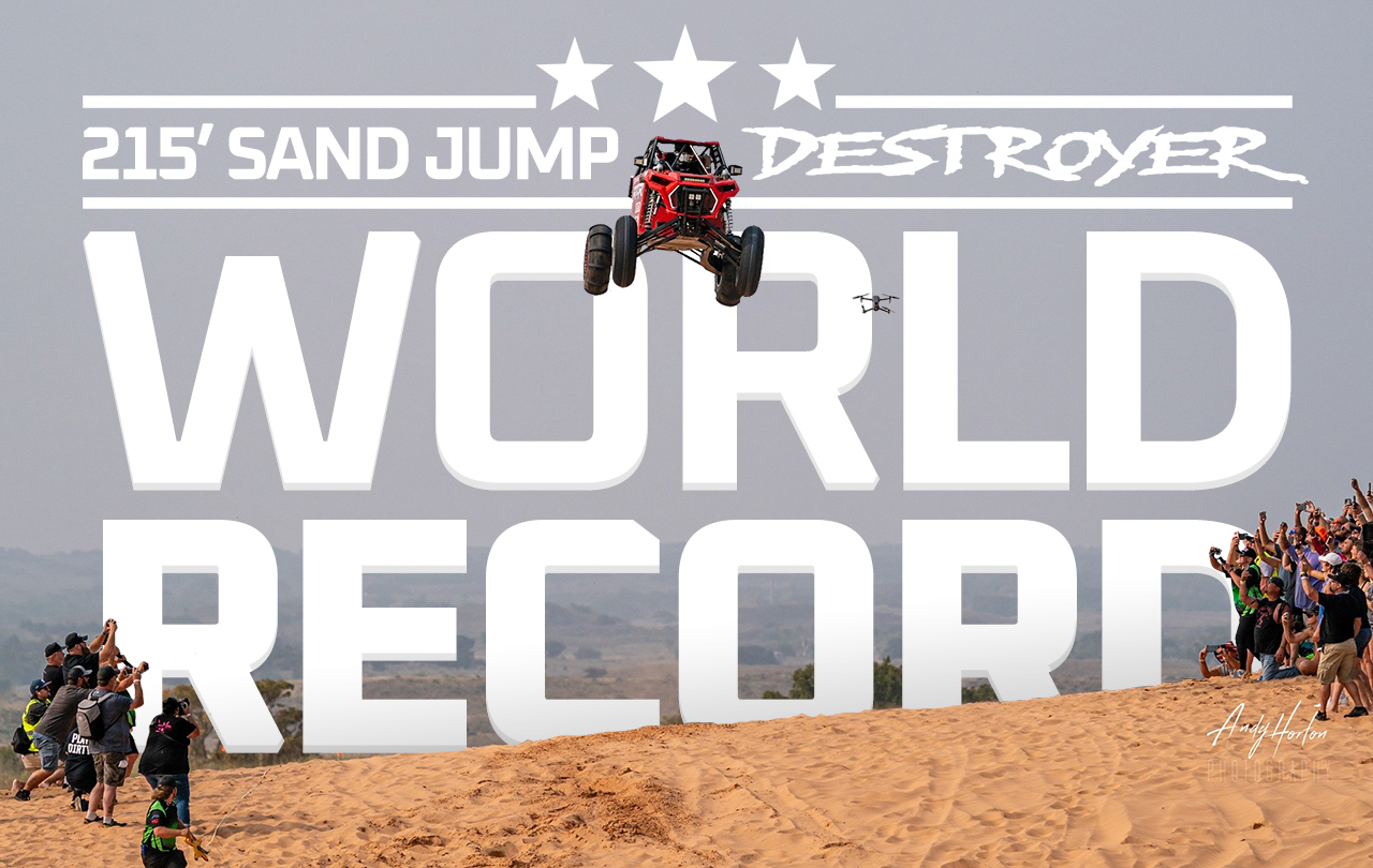 Al Mcbeth Sets Sand Jump World Record On Destroyer Tires Sandcraft Motorsports Sandcraft Rcr The Industry Leader In Utv Products Paddle Tires