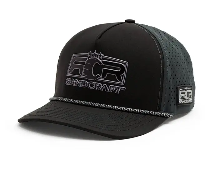 SANDCRAFT Hat - 'TYPE-R' Stealth Black - 5 Panel
